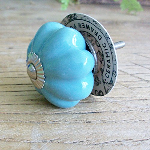 Teal Ceramic Drawer Pull