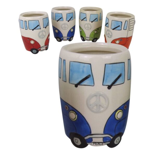 VW Camper Van Ceramic Utensils Jar (Blue)-0