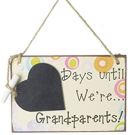 Grandparents Countdown Days Until New Baby Grandchild Chalkboard