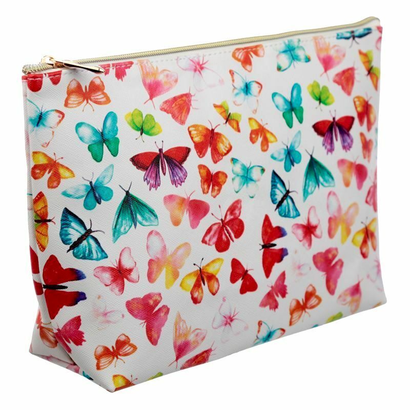 Butterfly Toiletry Bag, PVC, Multi, Single