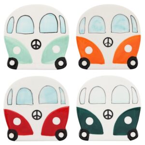 Ceramic Campervan Coaster (Light Green)-0