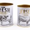 Kitchen Storage Tins Set of 2 Fresh Milk and Jersey Milk Decorative tins - Image 2