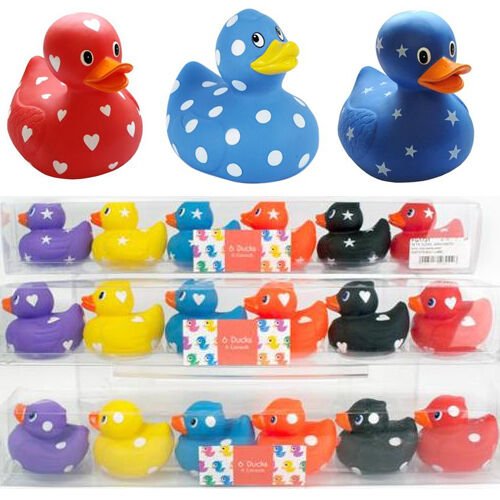 Baby Bath Ducks (Set of 6 -Six Colours)