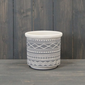 Natural Geo Cross Pot (D15cm)