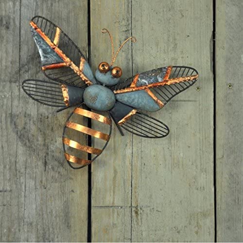Rustic Wall Bee – Vintage Antique Metal – Hanging Art for Garden Lovers/Home Decor