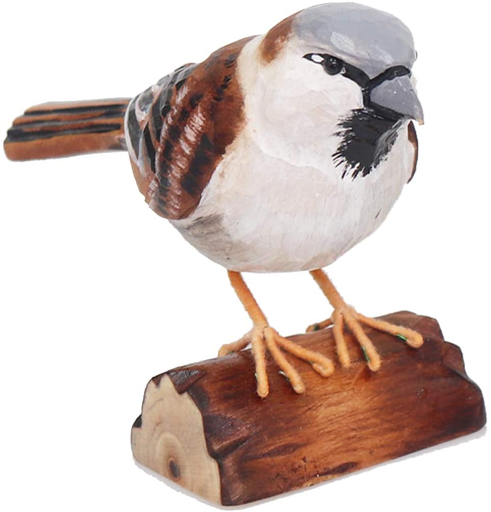 RSPB Hand Carved Wooden House Sparrow