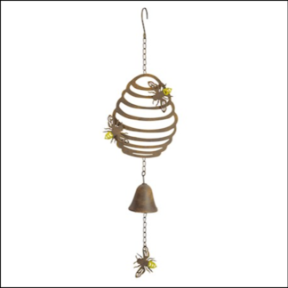 Hanging Bee And Hive Bell Mobile