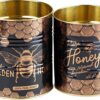 Temerity Jones Set Of 2 Multi Purpose Metal Storage Tins - Black Gold Honey Bumble Bee