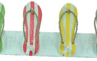 Shabby Chic Flip Flop Coat Hooks - Seaside Style