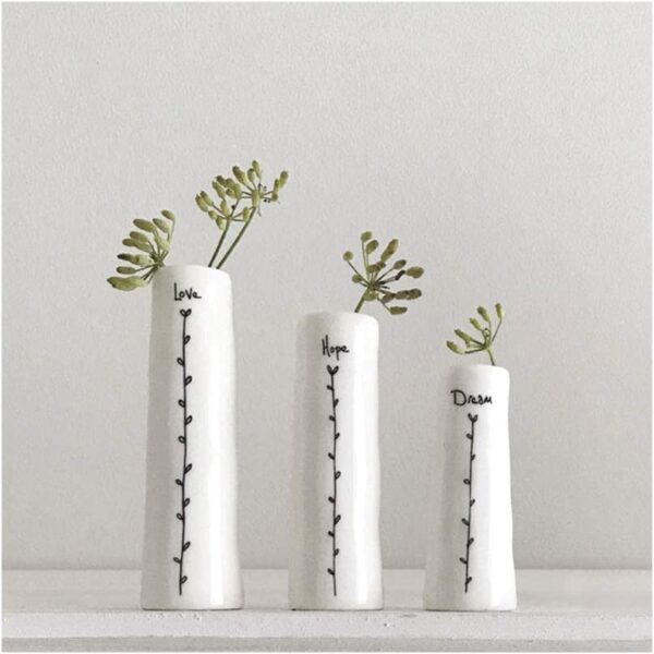 East of India Trio Of Bud Vases - Love, Hope, Dream - Image 4