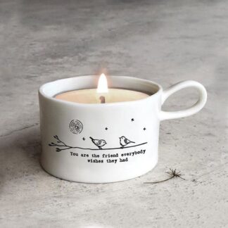 East of India You Are The Friend Handled Candle Holder with Candle Tin
