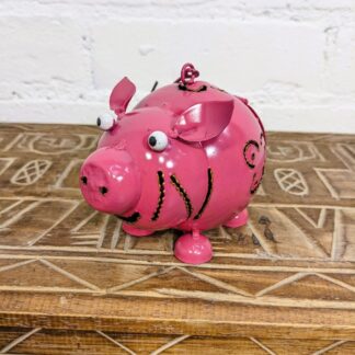 Gringo Fairtrade Metal Pig Candle Holder