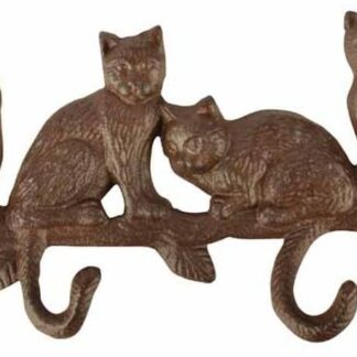 Cat Hooks - Cast Iron Antique Brown Finish