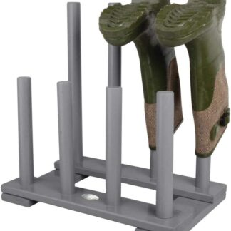 Fallen Fruits Wellington Boots Rack Indoor Pinewood Wellies Holder - Grey (Holds 4 Pairs)
