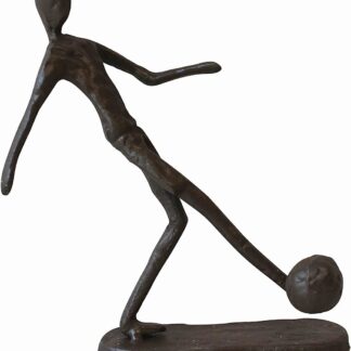 Cast Iron Footballer Sculpture Ornament