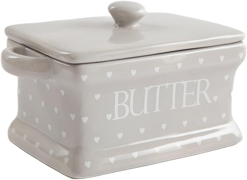 Heart Design Butter Dish