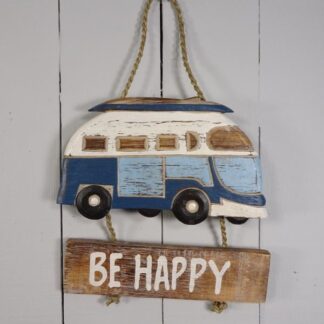 Campervan 'Be Happy' Sign