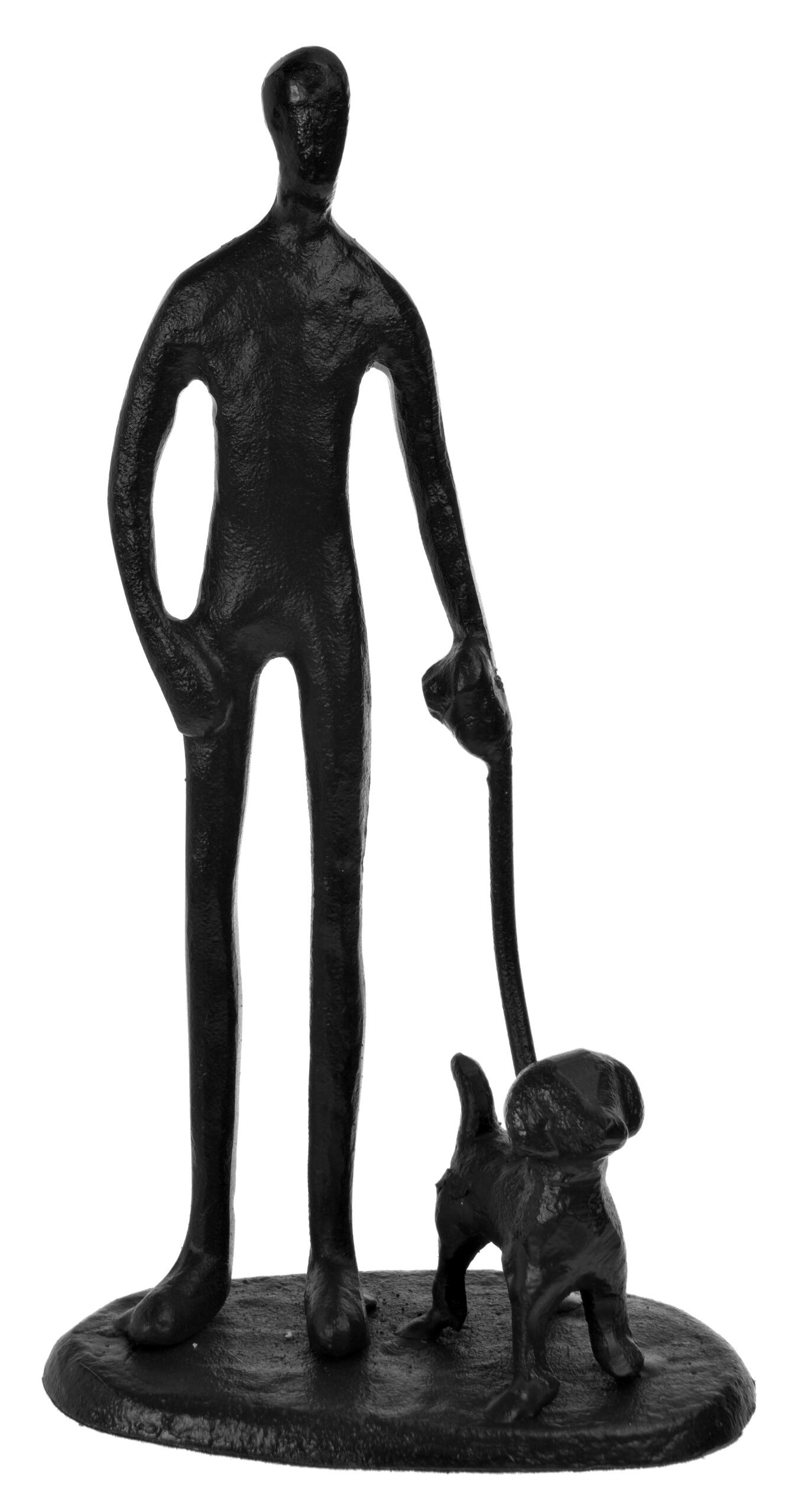 Metal Man Walking the Dog