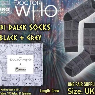 Doctor Who Hero Collector – Chibi Dalek Black & Grey Socks