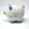 My First White & Blue Pig Coin Money Bank - Image 3