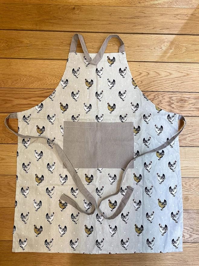 Apron With A Chicken Print Design