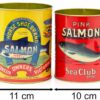 Set Of 2 Retro Style Vintage Salmon Storage Tins - Image 3