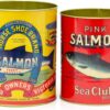 Set Of 2 Retro Style Vintage Salmon Storage Tins - Image 4