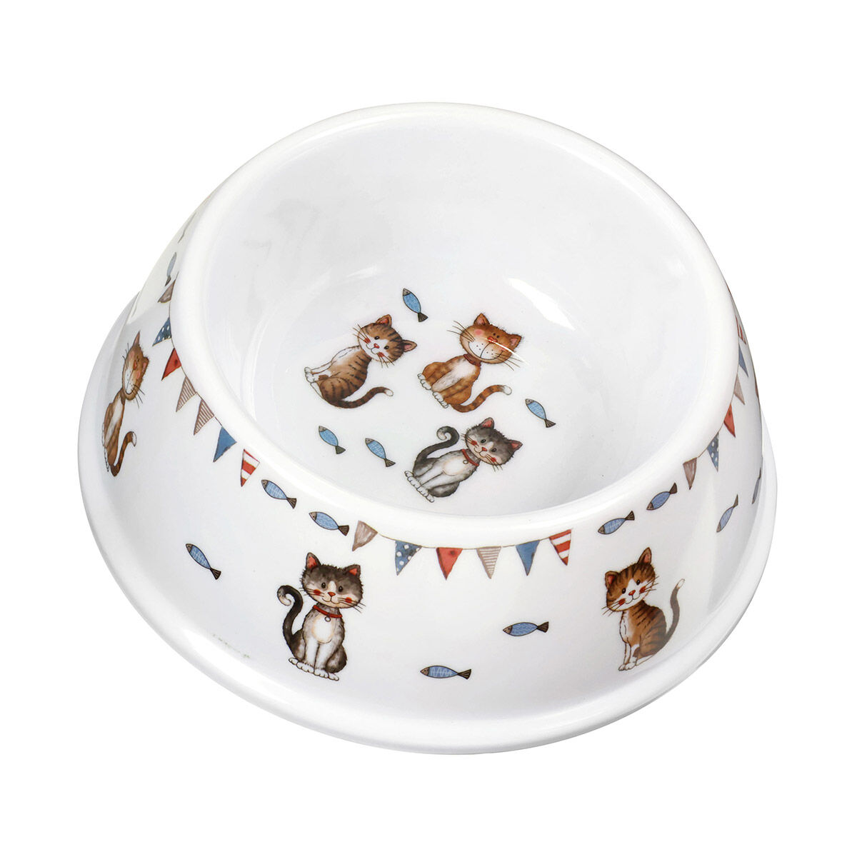 Cute Faithful Friends Cat Bowl