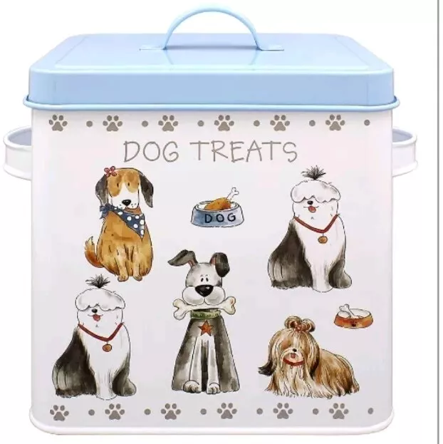 Cute Faithful Friends Dog Treats Tin