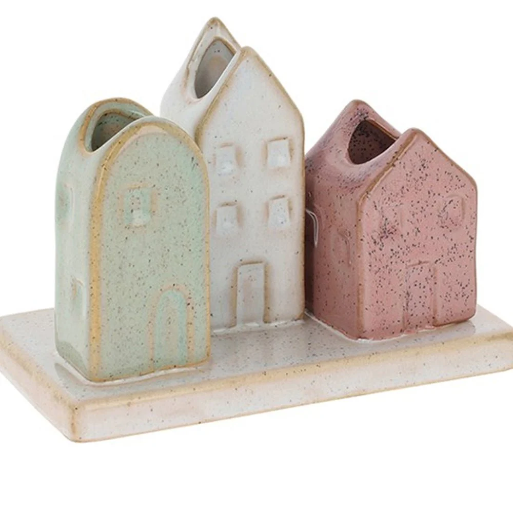 Petite Pottery 3 Stem Houses
