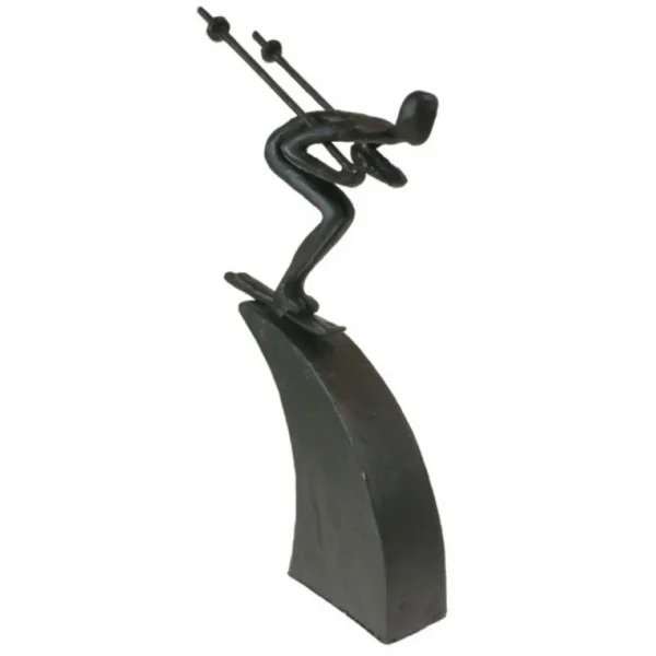 Downhill Ski Metal Figurine