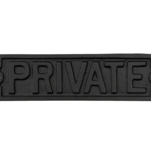 Private Iron Sign Cast Iron Wall Sign