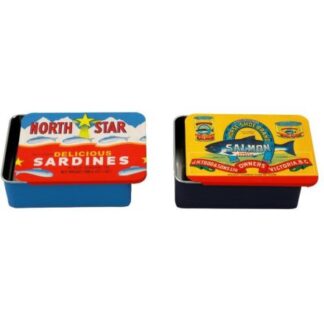 Retro Sardine/Salmon Tin with Push-Pull Lid