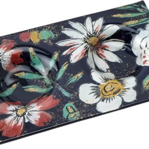 Twilight Bloom Glass 2 x Tealight Holder In Gift Box