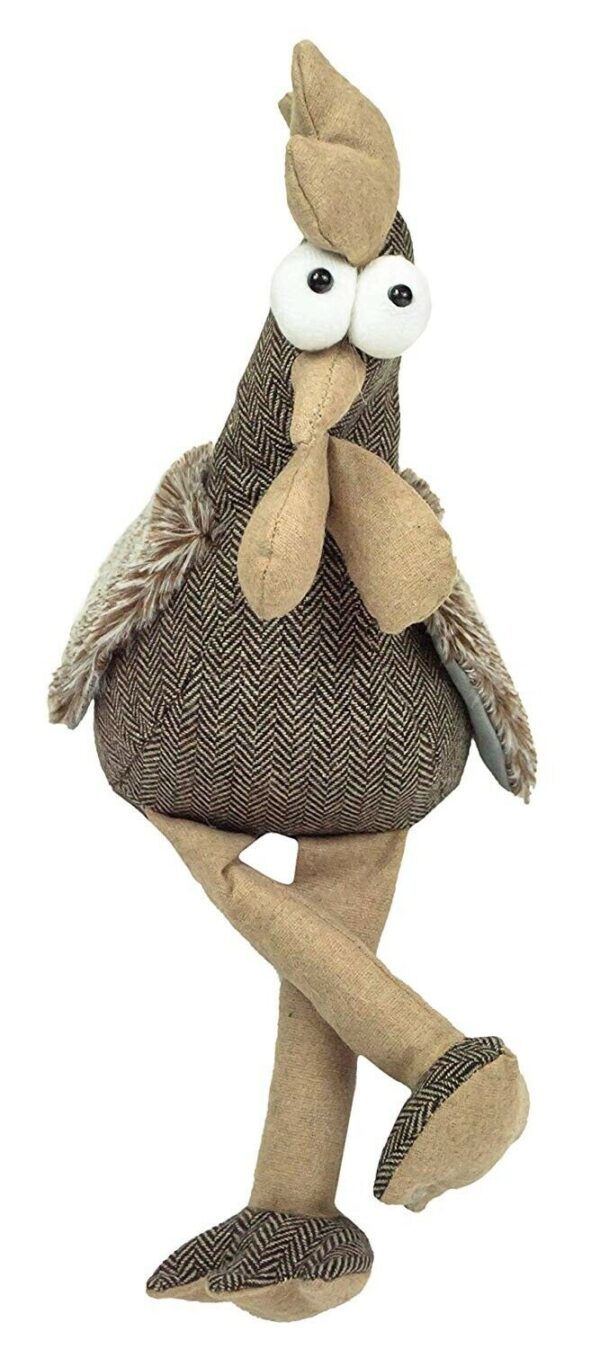 Fabric Chicken Door Stop Prop Doorstop Stopper Weight (Brown) - Image 2