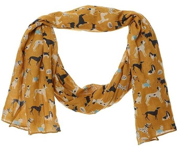 Dog Scarf Mustard Yellow Westie Pug Scottie Spaniel Dogs Wrap Ladies Lisa Buckridge - Image 2