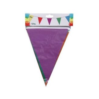 10m plastic multi coloured bunting