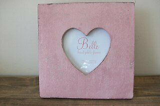 Distressed Pink Belle Heart Frame