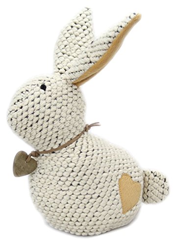 23cm Take Me Home Chunky Knitted Decorative Rabbit Doorstop ~ Cream