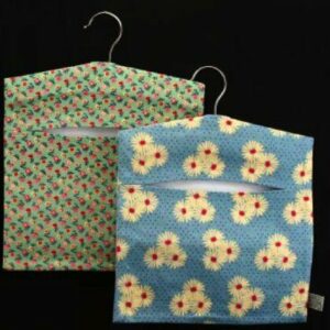 Gisela Graham Vintage Floral Fabric Peg Bag - Green Floral