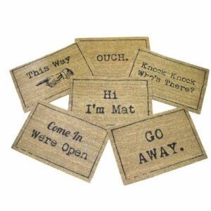 Novelty Slogan Doormats - Ouch 60x40cm Outdoor Coir Non-Slip Gift