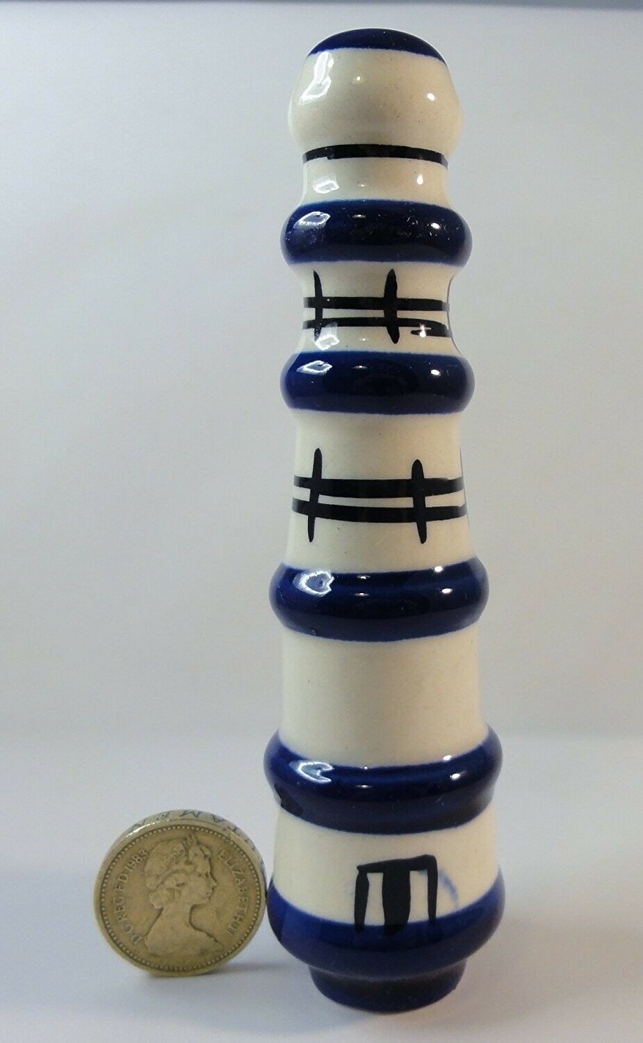Lighthouse Ceramic Light Pull Light Switch Handle with Cord Red or Blue 