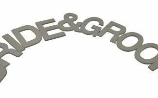 Gisela Graham Bride & Groom White Garland