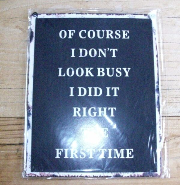 Of Course I Dont Look Busy I Did It Right The First Time