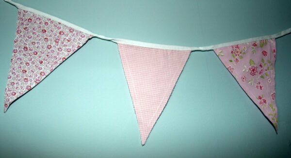 Shabby Chic Styled Pink Cotton Bunting - Image 2