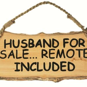 Husband for Sale Remote Included - Wooden Wall Sign