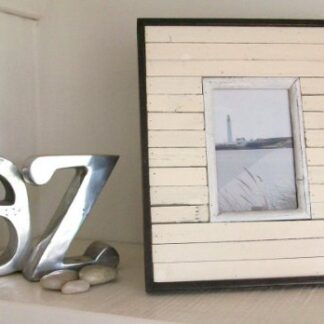 Beach Hut Photo Frame in Cream