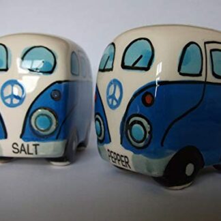 Blue Camper Cruet Set Salt , Pepper Pots Novelty