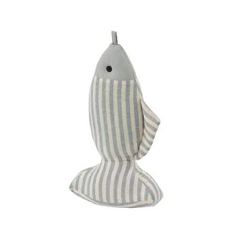 Blue & White Fish Shaped Doorstop
