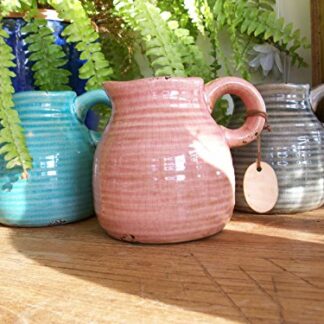 Ceramic Jug x 1 - shabby chic and comes in a choice of 3 colours